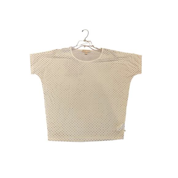 Micheal Kors Studded Top Dolman Short Sleeves Jursey Pullover White Size M NEW - Picture 4 of 5